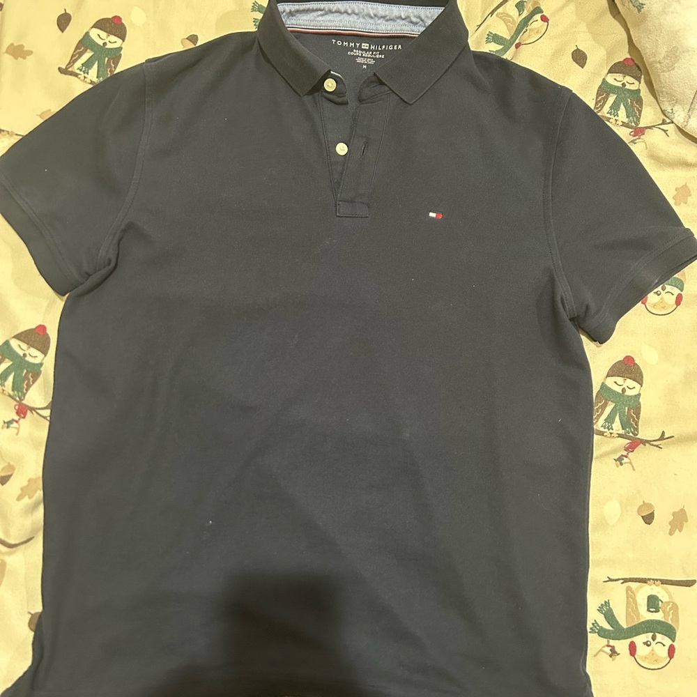 Tommy Hilfiger Black Polo Shirt Classic Style
